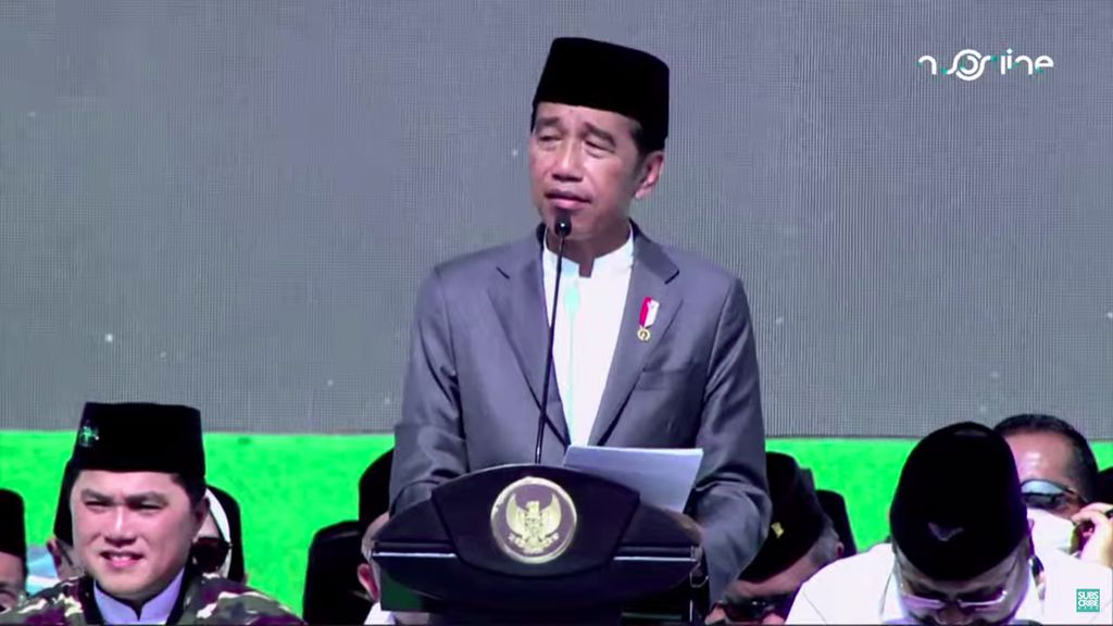 Kelakar Jokowi di Resepsi 1 Abad NU: Sekarang Banser Sudah Senang Queen