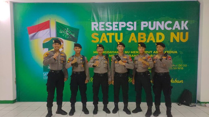 samapta polda jatim amankan konser resepsi puncak 1 Abad NU