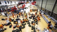 Gempa dahsyat telah merobohkan berbagai bangunan di tenggara Turki dan Suriah dan dikhawatirkan banyak korban. Sejumlah negara mengirimkan regu penyelamatnya, termasuk salah satunya Swiss. AP/Michael Buholzer  