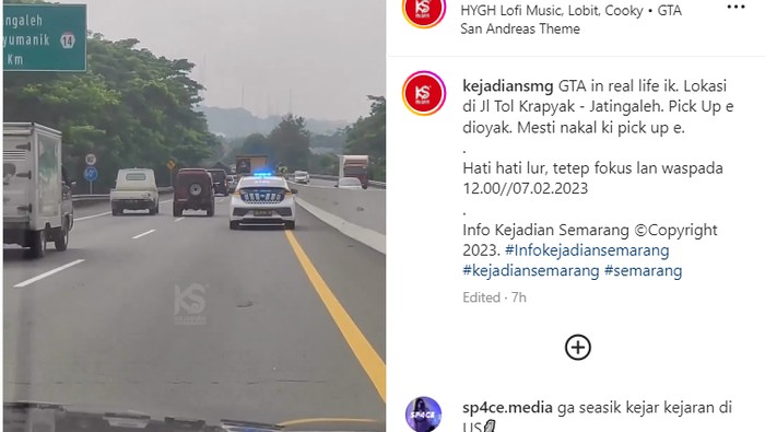 Viral real life GTA di Tol Dalam Kota Semarang