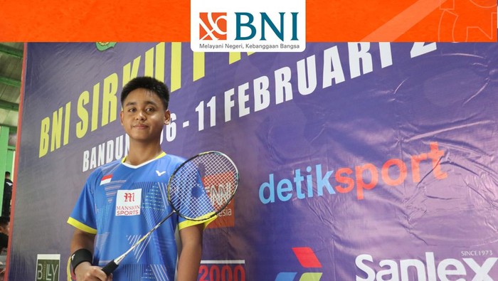Allong Ardian, unggulan pertama tunggal pemula putra di BNI Sirnas 2023.