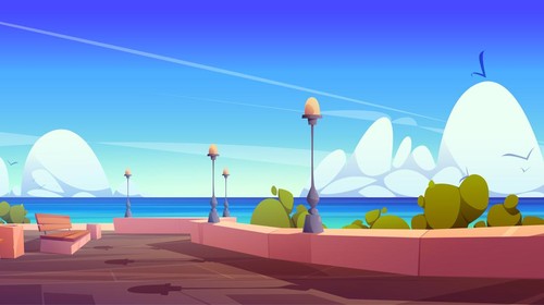 Contoh gambar pemandangan.