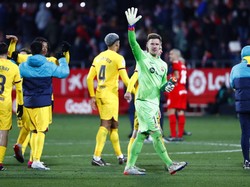 Lewandowski tajam sebagai mesin gol, Gavi-Pedri tangguh di lini tengah, dan Kounde cs mampu kawal lini pertahanan. Jangan lupakan sang kiper yang lagi top-topnya, Marc-Andre ter Stegen! (AP)