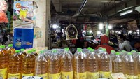 Di Pasar Palmeriam Jakarta, hanya dua kios yang menjual minyakita. Grandyos Zafna/detikcom.