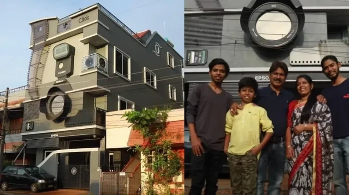 Seorang fotografer asal India memberi nama anaknya dengan Canon, Nikon dan Epson. Rumahnya tak kalah unik.