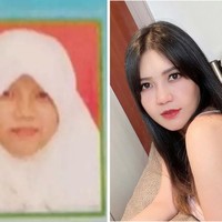 Tak kalah manglingi, penampilan Via Vallen di pas fotonya saat masih bersekolah juga tampak berbeda dengan saat ini. Di pas foto sekolahnya Via Vallen tampak mengenakan hijab berwarna putih. Foto: dok. Instagram/@viavellen