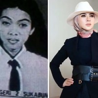 Kini wajahnya jadi lebih tirus dan hidungnya lebih mancung, begini penampilan Syahrini saat masih bersekolah di SMU Negeri 2 Sukabumi. Berbeda dengan dulu, gaya Syahrini kini pun sudah semakin stylish. Foto: dok. Instagram/@princessyahrini