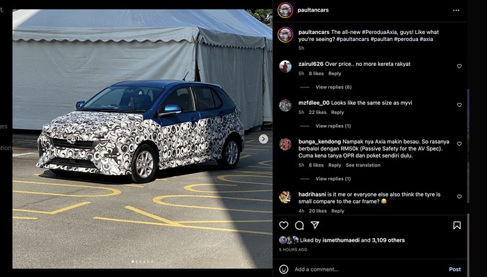 Penampakan Perodua Axia (Daihatsu Ayla) terbaru di Malaysia