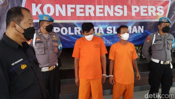 Polresta Sleman rilis kasus pengeroyokan maut di Gamping, Sleman, Rabu (8/2/2023).