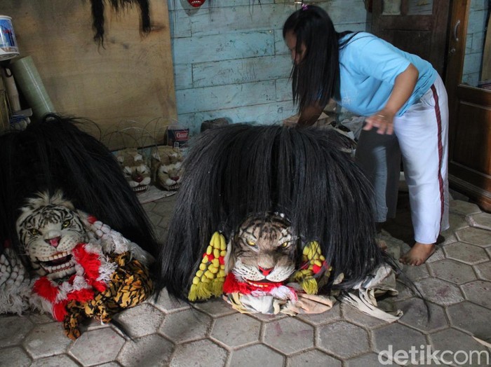 Rumah produksi Barongan Blora di Dukuh Karangrejo, RT 05 RW 02, Desa Sukorejo, Kecamatan Tunjungan, Kabupaten Blora, Rabu (8/2/2023).