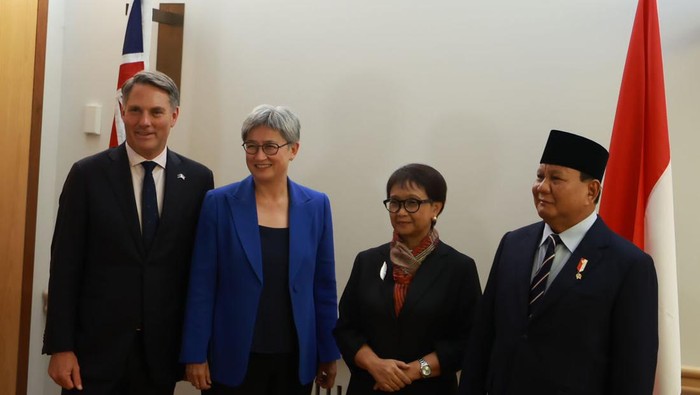 Menhan Prabowo dan Menlu Retno Marsudi menggelar pertemuan dengan Menhan dan Menlu Australia.