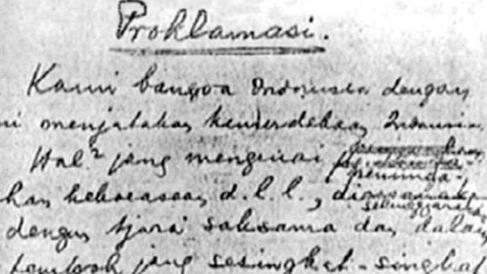 Saat Teks Asli Proklamasi Dibuang ke Tong Sampah, Tokoh Ini yang Menemukan