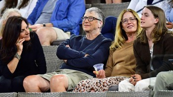 Pasangan itu terlihat duduk bersebelahan pada September 2022 di Laver Cup di O2 Arena di London. Foto: Getty Images