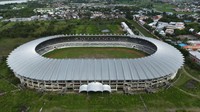 Warga setempat berharap pembangunan stadion berkapasitas 40 ribu orang yang mulai dibangun pada 2011 tersebut bisa diselesaikan sehingga dapat memberikan dampak positif bagi perekonomian warga sekitar terutama saat digunakan untuk menggelar pertandingan sepak bola atau kegiatan lainnya.