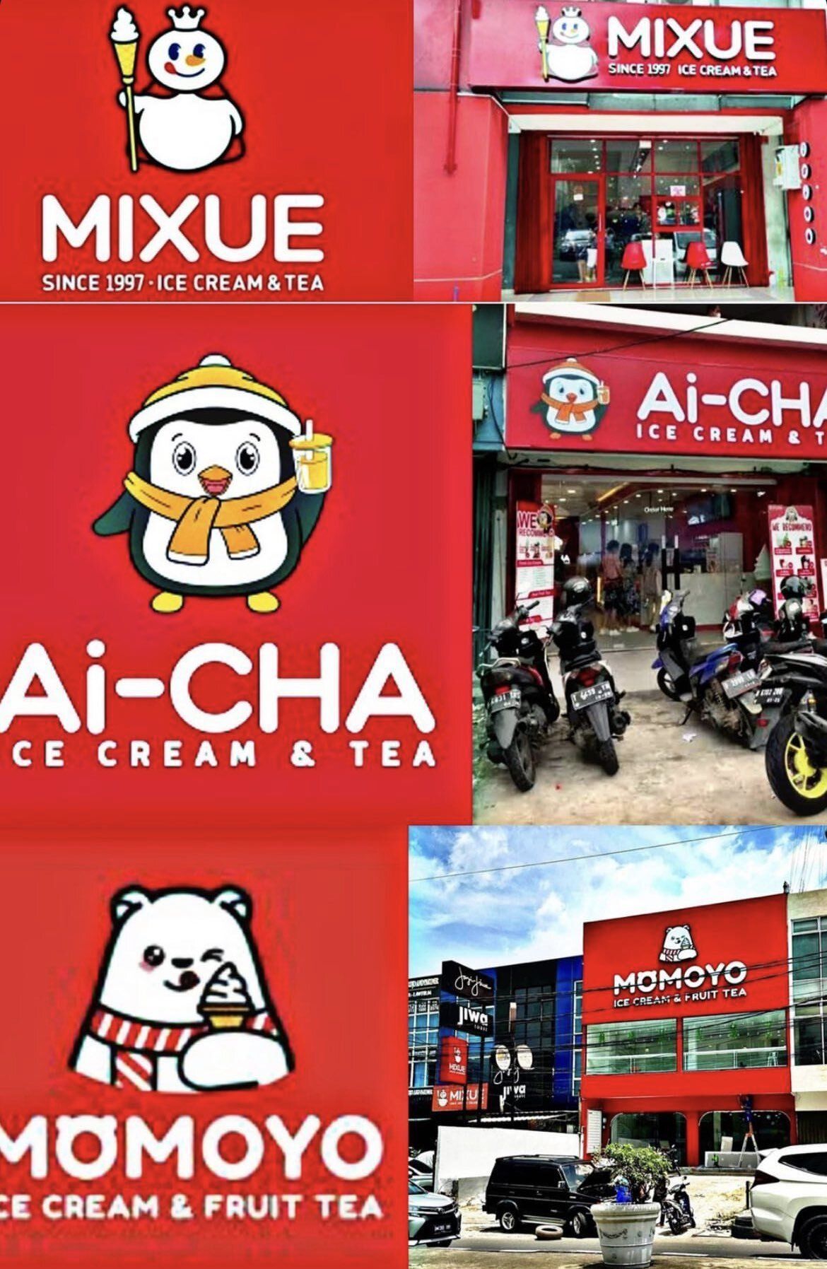 Ai CHA dan Momoyo Saingan Mixue yang Tawarkan Es Krim dan Teh