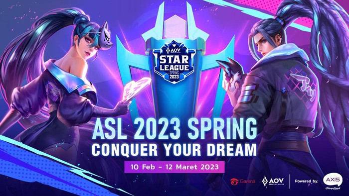 Garena mengungkapkan turnamen Arena of Valor bertajuk Arena of Valor Star League (ASL) 2023 Spring. Pertandingannya dimulai pada tanggal 10 Februari 2023.