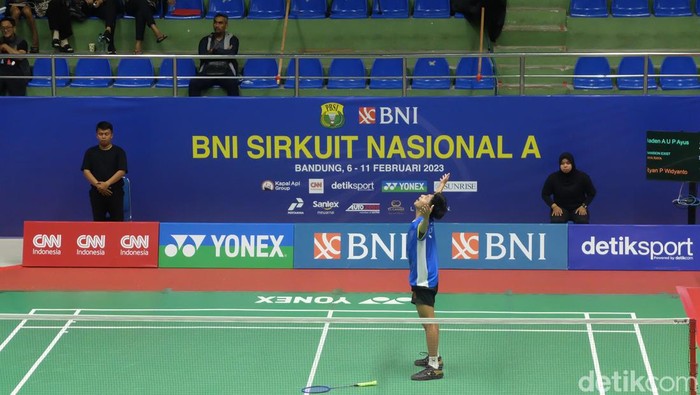 Ayus unggulan pertama tunggal putra taruna lolos ke final BNI Sirnas 2023.