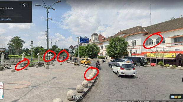 Beberapa petunjuk yang identik dengan video viral menunjukkan lokasi pembacokan pemuda di Titik Nol Jogja.