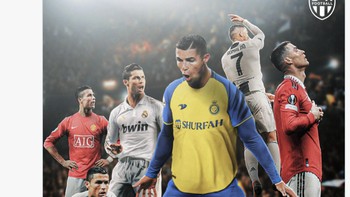 Potret selebrasi gol Ronaldo dari masa ke masa. Foto: Twitter