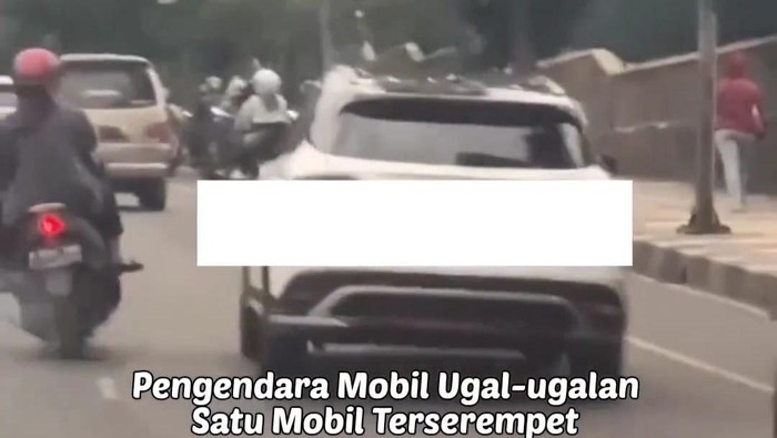Pemobil Hyundai Creta ugal-ugalan di Jalan Otista, Bogor