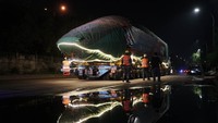 4 rangkaian Kereta Cepat Jakarta-Bandung tiba di Depo Tegalluar, Kabupaten Bandung, Jumat (10/2/2023).