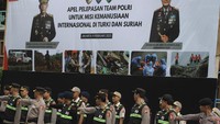 Arief mengatakan total ada 26 personel Polri yang akan dikirim dalam misi kemanusiaan di Turki. Seluruh personel tersebut dibagi dalam tiga satuan tugas yang berbeda.  