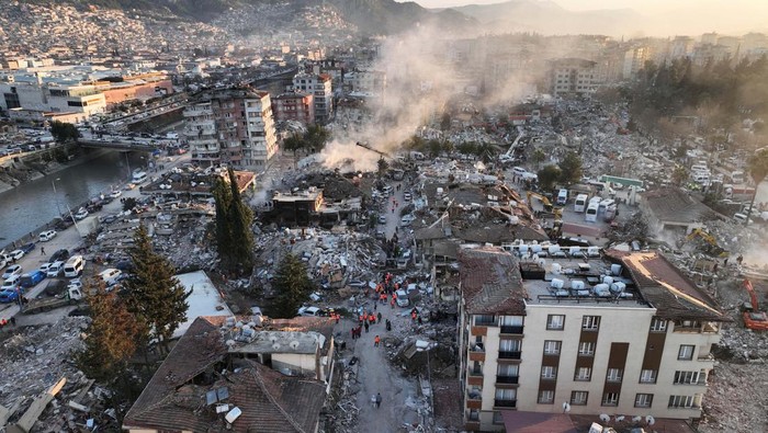 A view shows the aftermath of the deadly earthquake in Hatay, Turkey, February 9, 2023. REUTERS/Emilie Madi
