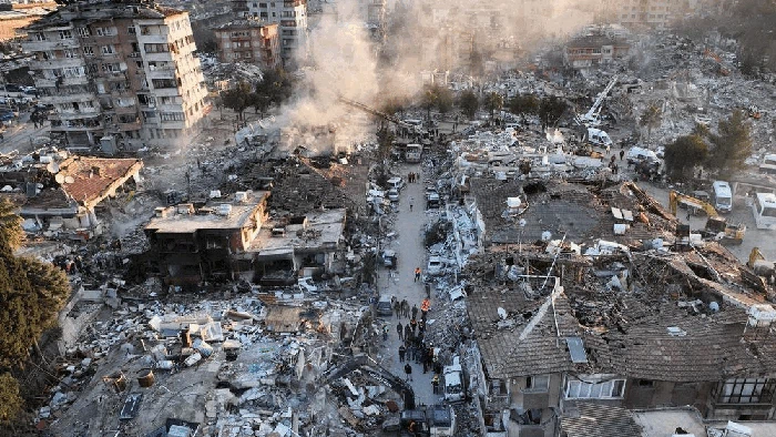 A view shows the aftermath of the deadly earthquake in Hatay, Turkey, February 9, 2023. REUTERS/Emilie Madi