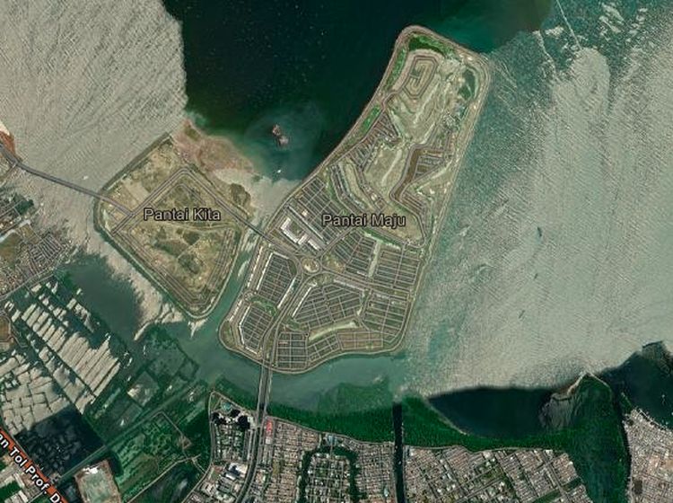 Before-After Jakarta dari Udara Sebelum Tambah Pulau Baru