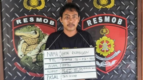 Spesialis pencurian di warung, salon, konter HP hingga kos-kosan bernama Gede Gunawan ditangkap polisi. (Dok. Polresta Denpasar)