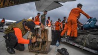 Petugas menyiapkan bantuan logistik yang akan dikirim untuk korban gempa Turki.