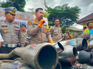 Meresahkan Warga, 563 Knalpot Brong di Kota Bogor Disita Polisi