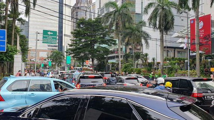 Macet di kawasan sekitar GBK (dok. TMC Polda Metro Jaya)
