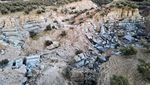 Penampakan Tanah Longsor Akibat Gempa di Turki