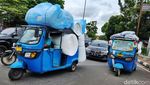 Aksi Nekat Bajaj Obesitas di Jalanan Ibu Kota