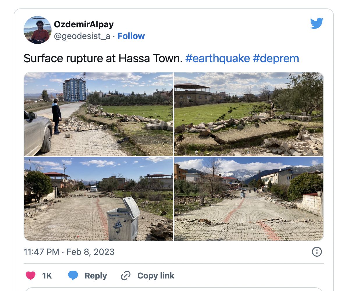 Retakan gempa Turki