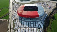 Tenda-tenda untuk korban gempa itu didirikan oleh Otoritas Manajemen Bencana dan Darurat Turki (AFAD).