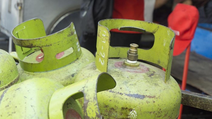 Group of Small LPG Cylinder in Indonesia