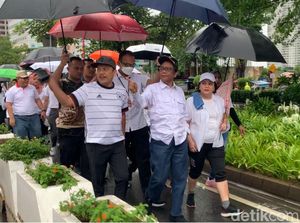 Mahfud-Ketua Komnas HAM Ikut Pawai Dukung Pengesahan RUU PPRT di Dukuh Atas