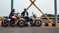 Kabar mengenai kehadiran moge bergaya adventure klasik ini diterima detikOto melalui undangan peluncurannya. Disebutkan bahwa Scram 411 akan diperkenalkan ke publik pada Kamis (16/2/23) mendatang di ajang IIMS 2023. Foto: dok. Royal Enfield India