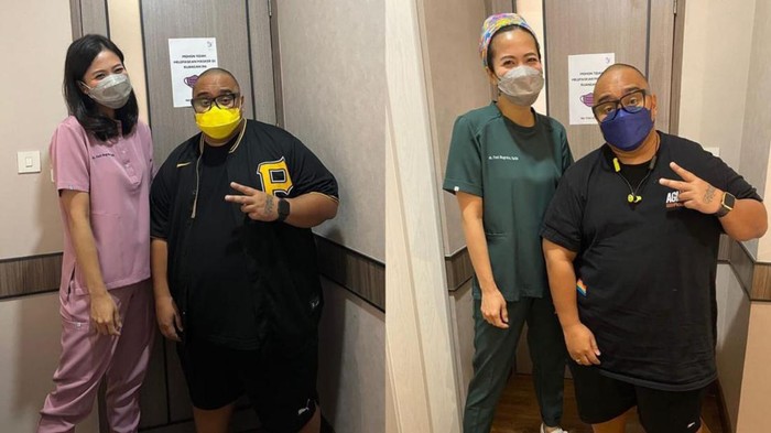 Laki-laki berusia 39 tahun itu berhasil memangkas berat badan (BB) puluhan kilogram tersebut karena rutin menjalani pola gaya hidup yang sehat.