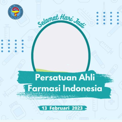 Twibbon Hari Persatuan Farmasi Indonesia 2023 dapat digunakan saat peringatannya tanggal 13 Februari. HUT PAFI 2023 adalah peringatan ke-77.