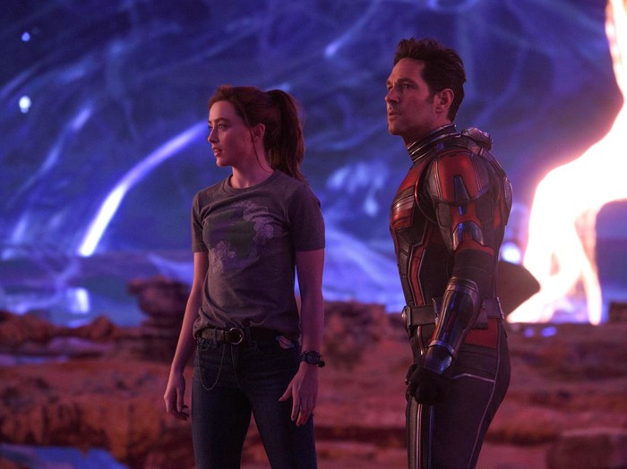 (L-R): Kathryn Newton as Cassandra Cassie Lang and Paul Rudd as Scott Lang/Ant-Man in Marvel Studios ANT-MAN AND THE WASP: QUANTUMANIA. Photo by Jay Maidment. © 2022 MARVEL.