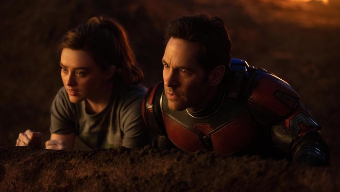 (L-R): Kathryn Newton as Cassandra Cassie Lang and Paul Rudd as Scott Lang/Ant-Man in Marvel Studios ANT-MAN AND THE WASP: QUANTUMANIA. Photo by Jay Maidment. © 2022 MARVEL.