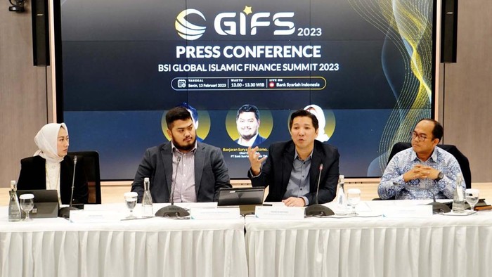 BSI Akan Gelar Global Islamic Finance Summit 2023 PT Bank Syariah Indonesia Tbk (BSI) akan menggelar Global Islamic Finance Summit (GIFS) 2023. Acara tersebut akan berlangsung 15-16 Februari 2023 di Jakarta.