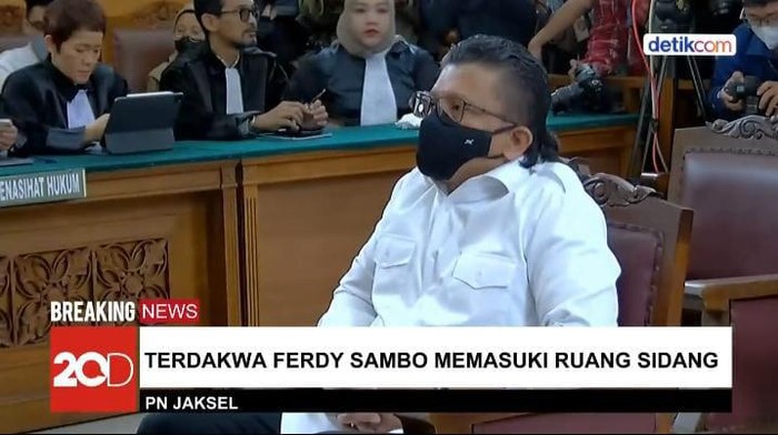Ferdy Sambo saat menjalani sidang putusan di PN Jaksel