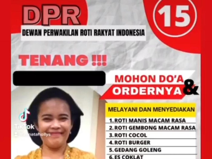 Iklan roti di Magleang bak caleg. Foto diunggah Senin (13/2/2023)