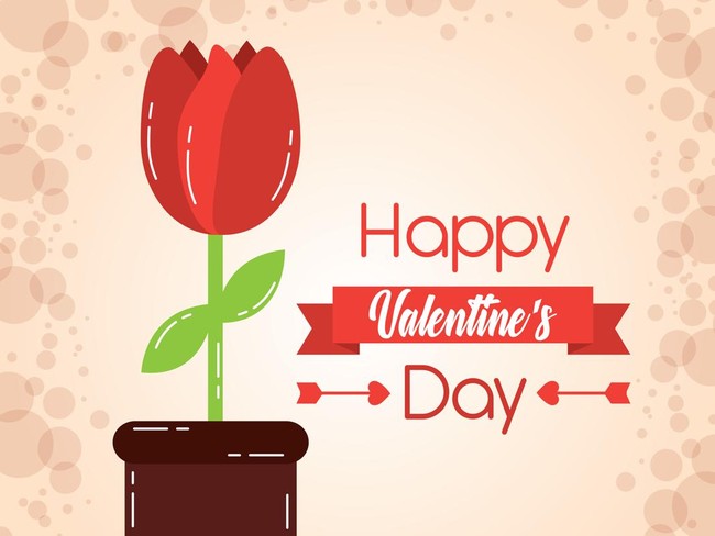 Happy Valentines Day Poster or banner with cute font,sweet hearts and gift box on red background.Promotion and shopping template or background for Love and Valentines day concept