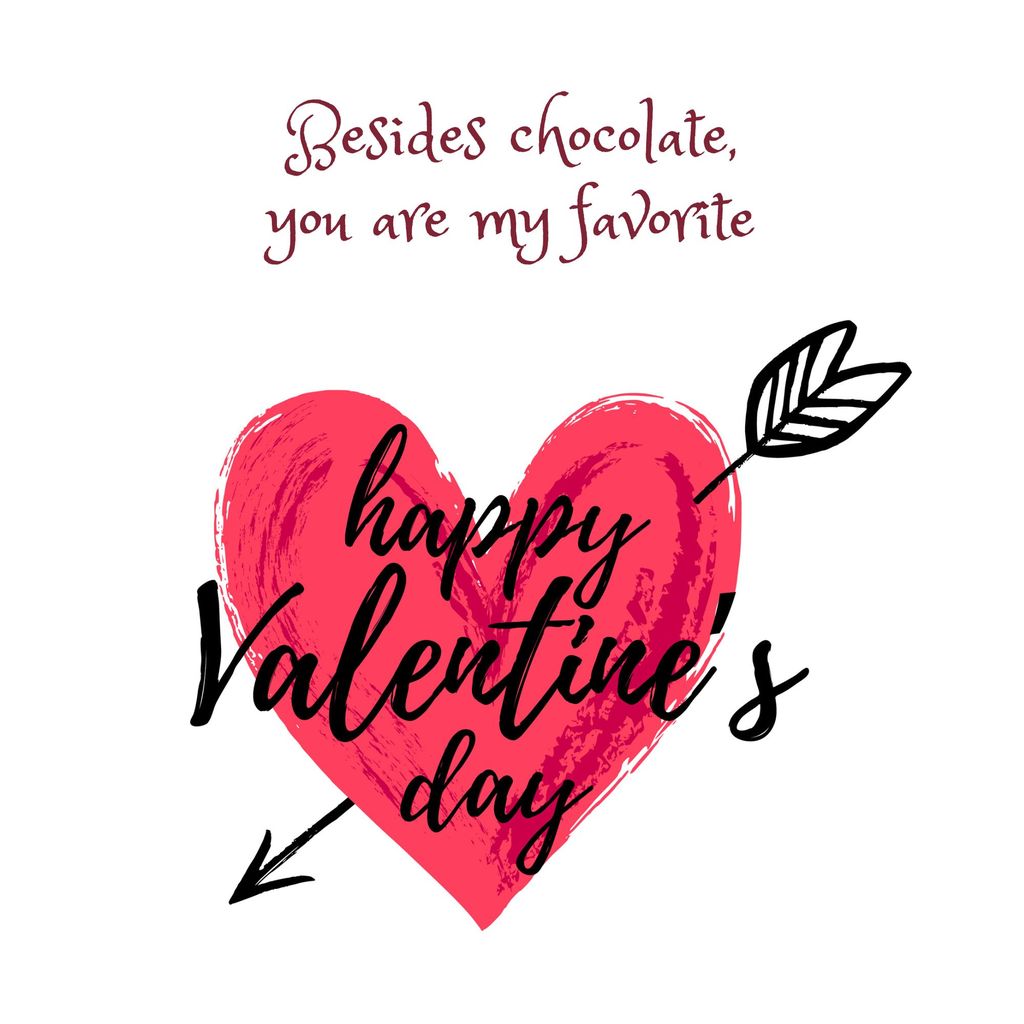 Happy Valentine's Day Poster or banner with cute font,sweet hearts and gift box on red background.Promotion and shopping template or background for Love and Valentine's day concept