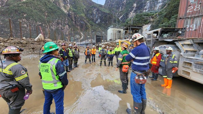 Kondisi tambang PT Freeport Indonesia usai diterjang banjir